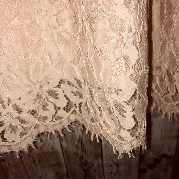 Lewit blush pink laced midi lace skirt - Picture 4 of 11
